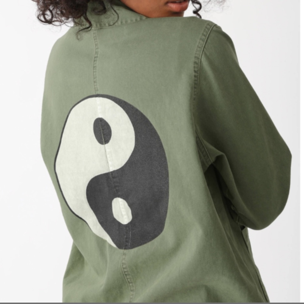 🖤 Electric & Rose 🖤 Olive Navarro Jacket with Yin Yang Design